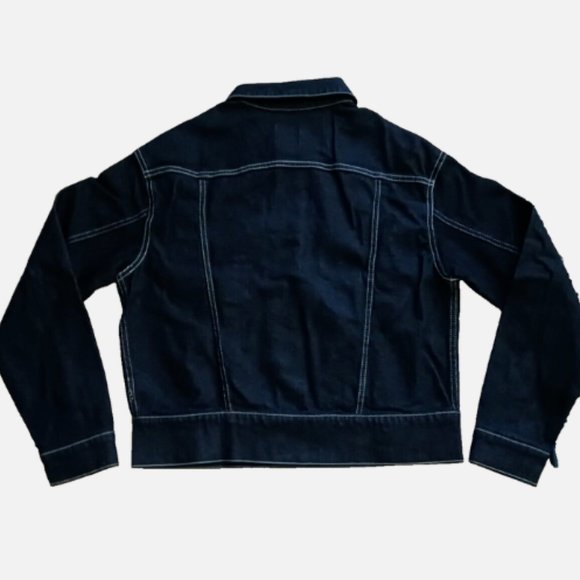 Wild Fable Women's Denim Jean Jacket Size Small Blue Dark Wash - Picture 2 of 6